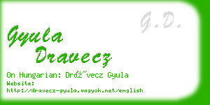 gyula dravecz business card